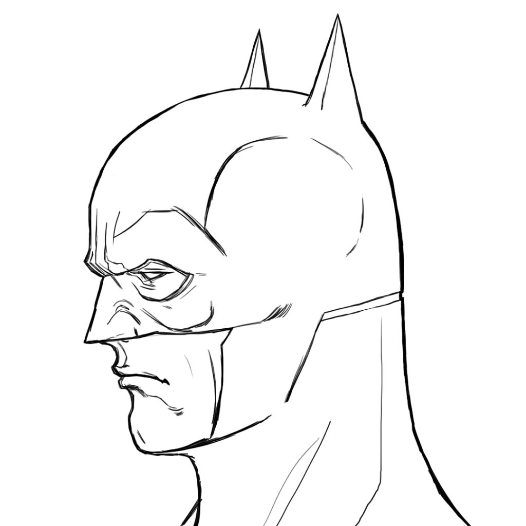 Batman Side Profile - Digital Pencils drawn by F!