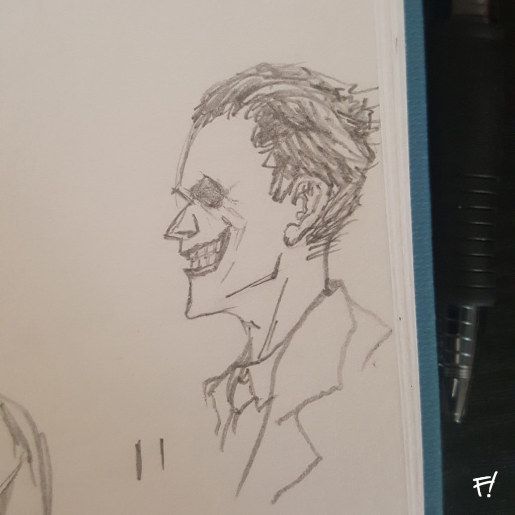 Joker Side Profile - Original Pencils, drawn by F!