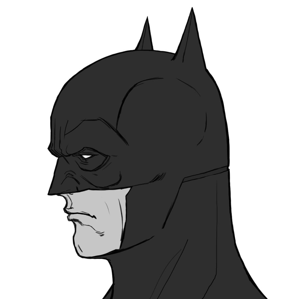 Batman Side Profile - Flat ColoursBatman Side Profile - Flat Colours, drawn by F!