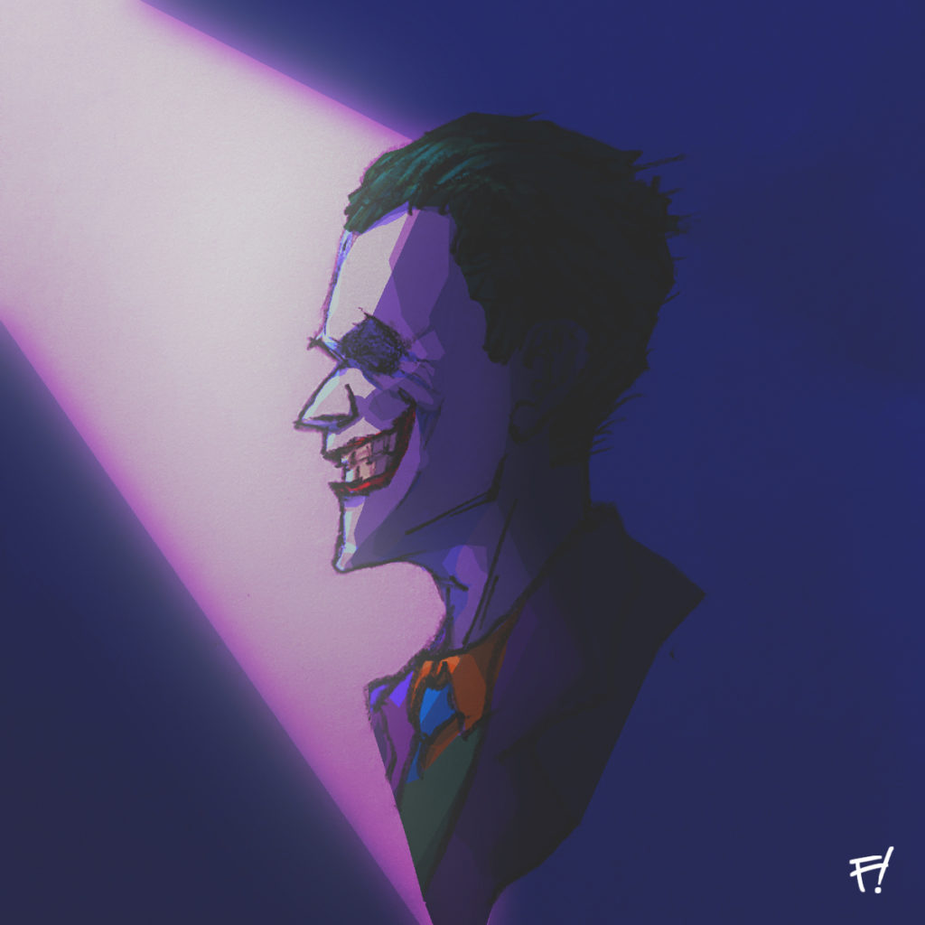 Joker Side Profile - Colours - Tone Adjustment, drawn by F!